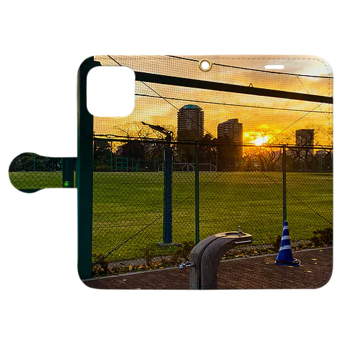 夕日＠公園 Book-Style Smartphone Case