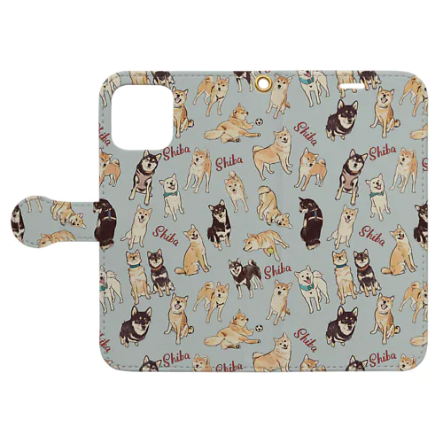 うちの子を探せ／柴犬 Book-Style Smartphone Case