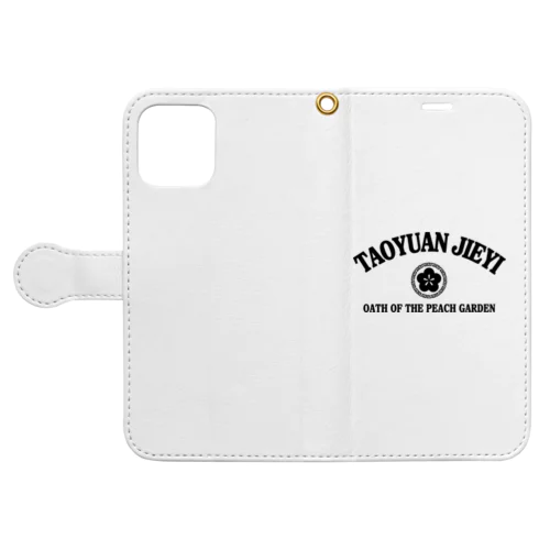 【黒・表】カレッジロゴ風☆桃園の誓い【桃园结义】  Book-Style Smartphone Case