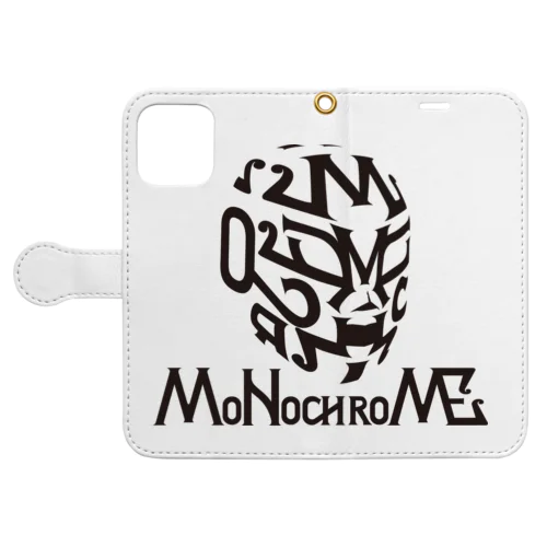 MoNochroMEマスク（黒） 手帳型スマホケース