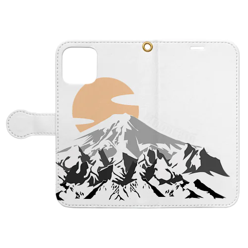 山/日の出 Book-Style Smartphone Case