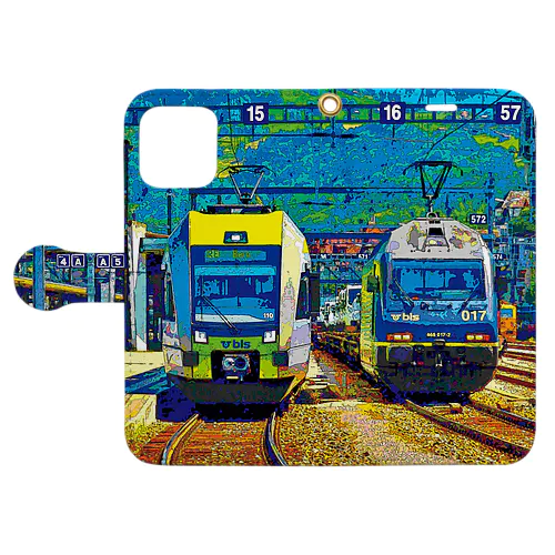 スイス シュピーツの駅 Book-Style Smartphone Case