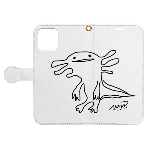 ウーパールーパーのうぱ Book-Style Smartphone Case