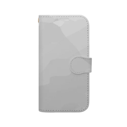 白グレーの手帳型スマホケース Book-Style Smartphone Case