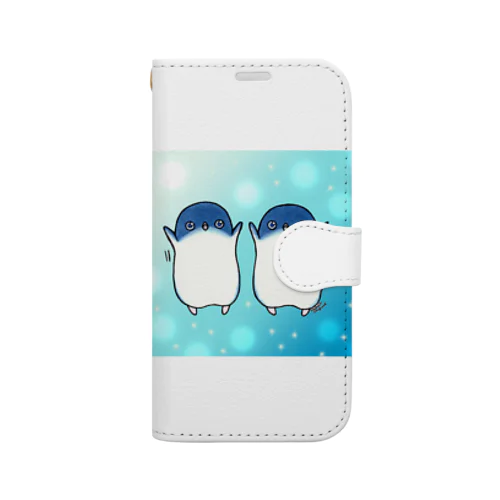ふたごのフェアリーペンギン(キラキラロゴつき) Book-Style Smartphone Case