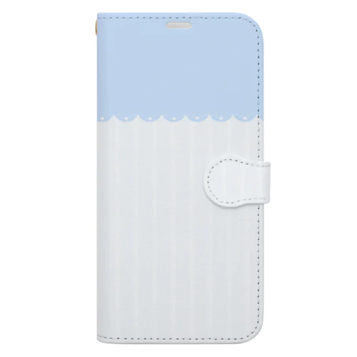 水色ハート Book-Style Smartphone Case