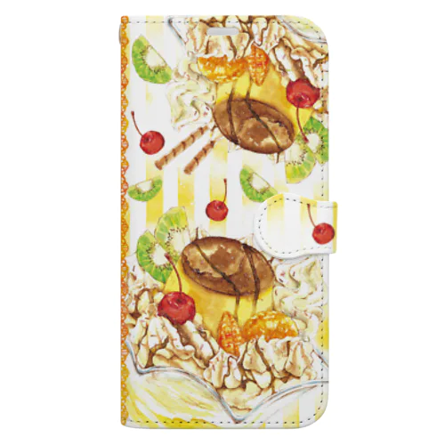 【手帳型スマホケース】プリンパフェ Book-Style Smartphone Case