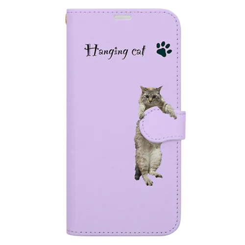 ぶら下がり猫（シャムミックス） Book-Style Smartphone Case