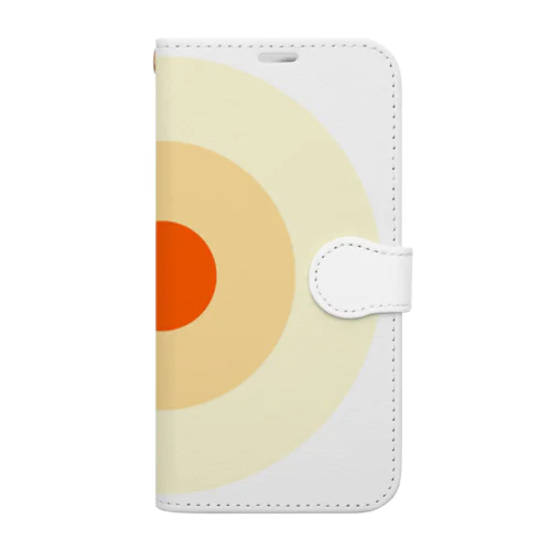 サークルa・クリーム・オレンジ2・オレンジ Book-Style Smartphone Case