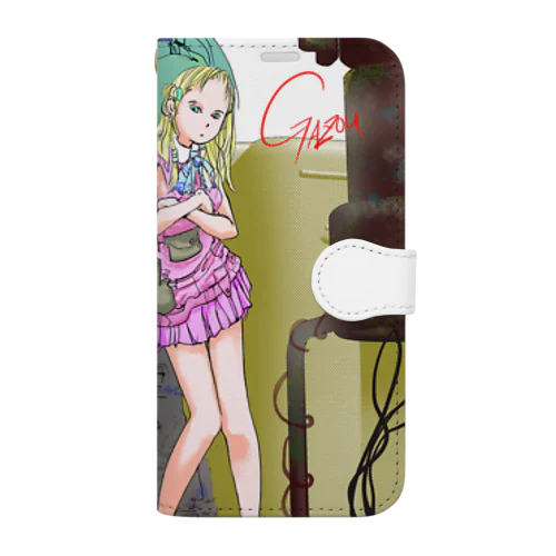 ロボットと少女 Book-Style Smartphone Case