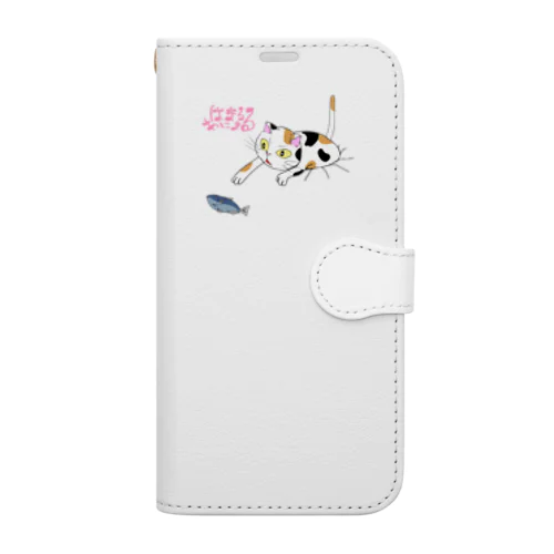 はまるアニマル　猫 Book-Style Smartphone Case