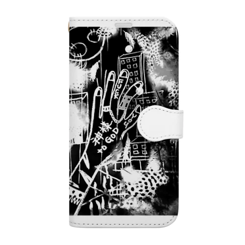 神様KAMISAMA ブラック Book-Style Smartphone Case