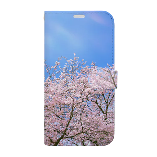 桜のiPhoneケース 手帳型スマホケース