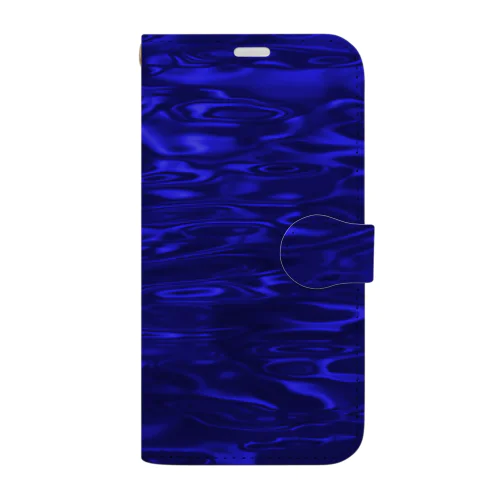 water surface 009 navy blue Book-Style Smartphone Case