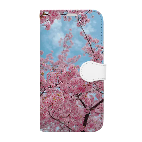 スマホケース(桜) 手帳型スマホケース