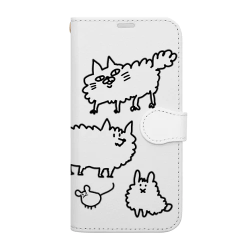 もふもふ Book-Style Smartphone Case