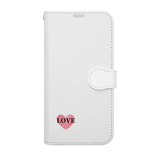 Love シリーズ Book-Style Smartphone Case