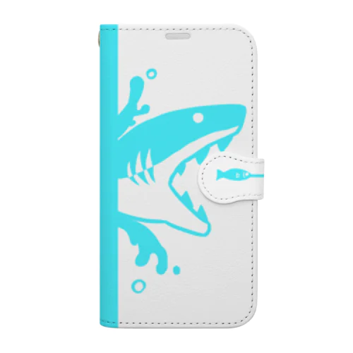 大物スマホケース（サメ） Book-Style Smartphone Case