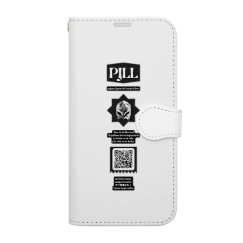 PJLL LINE BLACK 手帳型スマホケース
