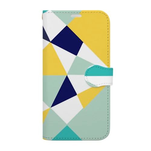 エメラルドの抽象画 Book-Style Smartphone Case