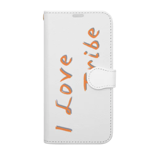 I LOVE Tribe 縦文字 Book-Style Smartphone Case