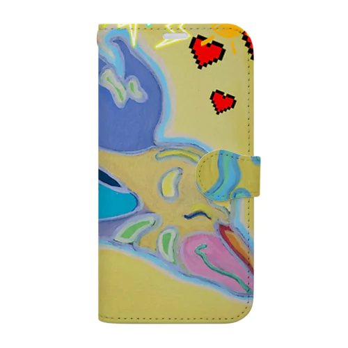 Mary's  tweets『ワーイ、海水浴って最高!!』 Book-Style Smartphone Case