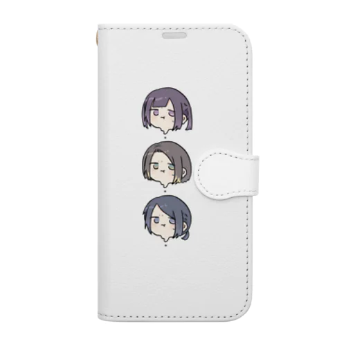 増田三人衆ぐっづせっと Book-Style Smartphone Case