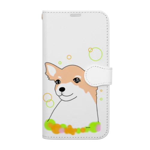 チワワ癒し犬 Book-Style Smartphone Case