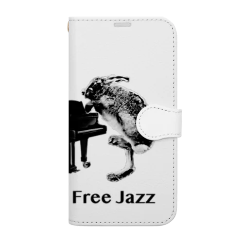 A Hare Plays Free Jazz 手帳型スマホケース