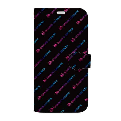 Gaming Growth 手帳型スマホケース（black ver） Book-Style Smartphone Case