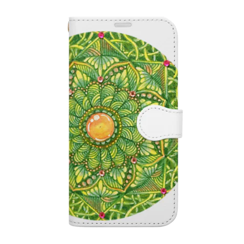 mandala-もりのなか Book-Style Smartphone Case