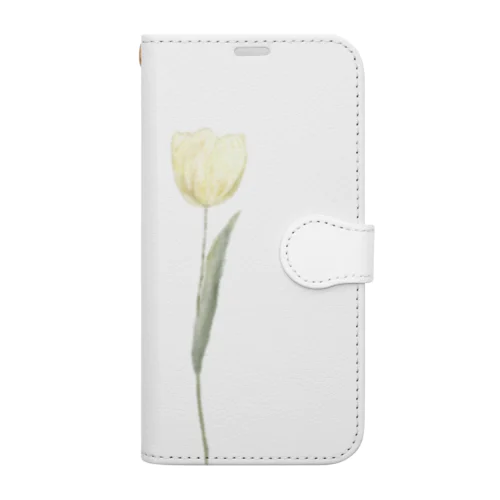  Flower  *lemon cream Yellow Book-Style Smartphone Case