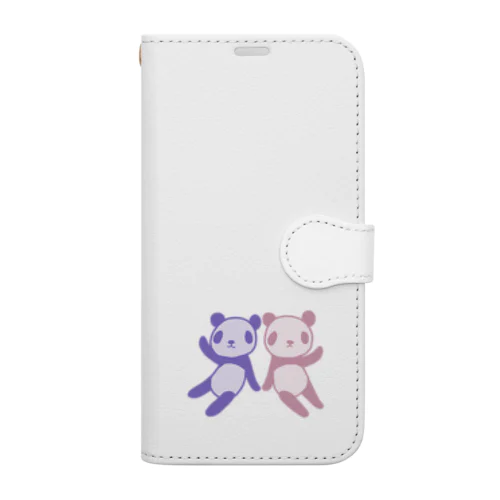 挙手パンダさん Book-Style Smartphone Case