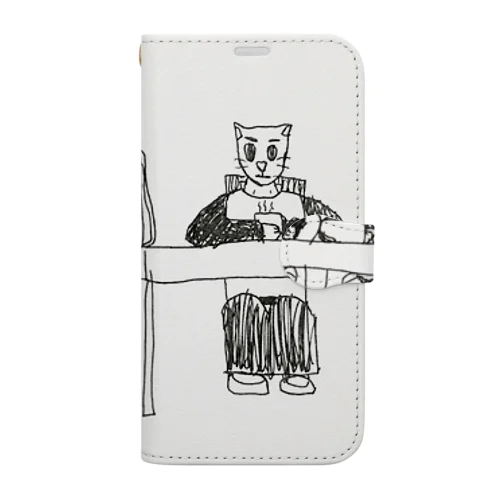 動物カフェ Book-Style Smartphone Case