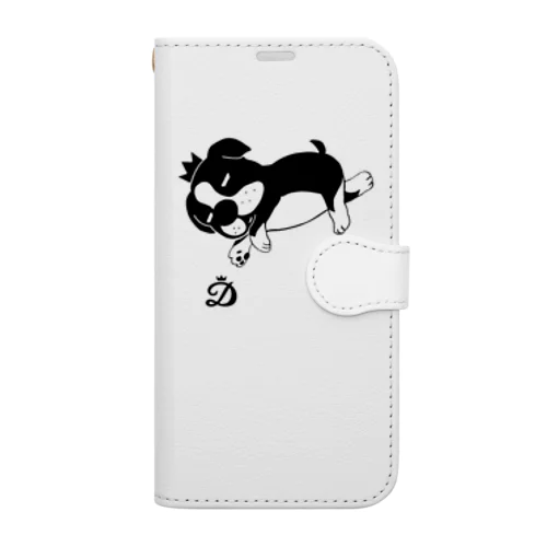 ゴロゴロする犬 Book-Style Smartphone Case