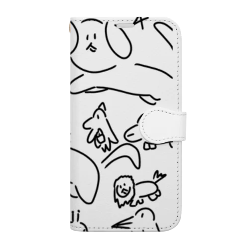 ゆかいでかわいいどうぶつさんたち！ Book-Style Smartphone Case