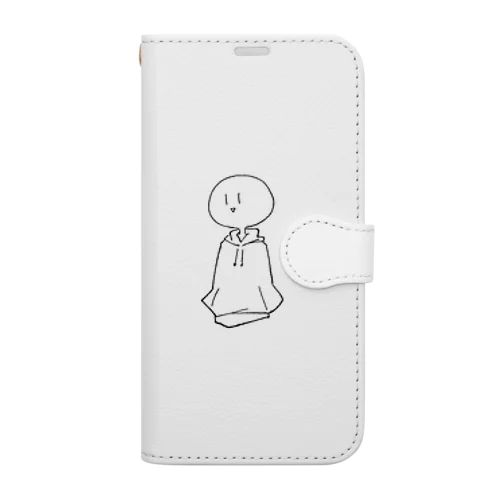 しらたまくん 手帳型スマホケース