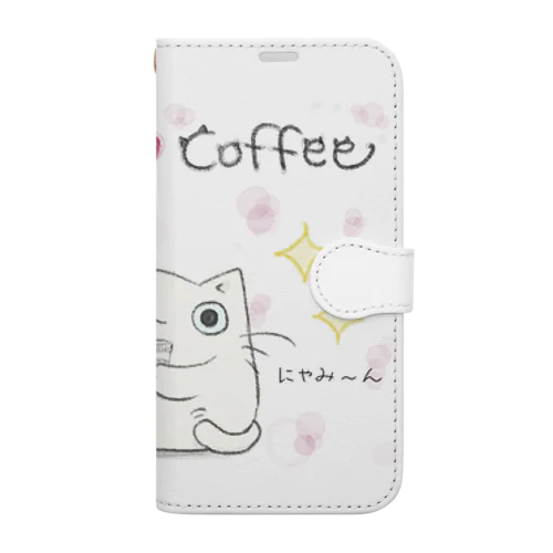 ねこ❤️coffee 手帳型スマホケース