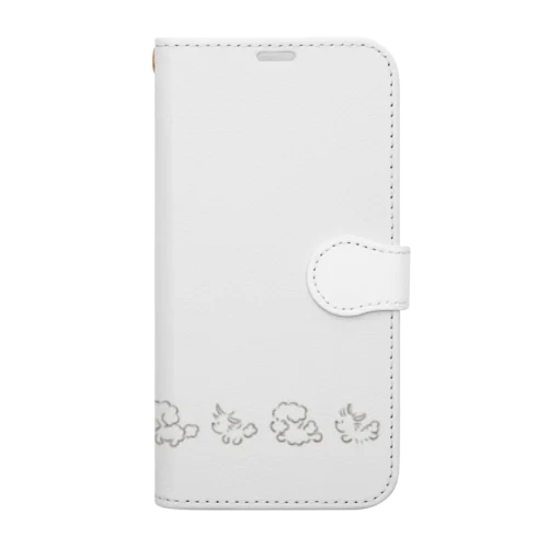 ぷぷまる　おいかけっこ クロ線 Book-Style Smartphone Case