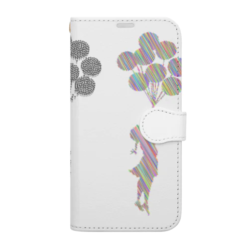 少女と風船　girl and ballons バンクシー感 Book-Style Smartphone Case