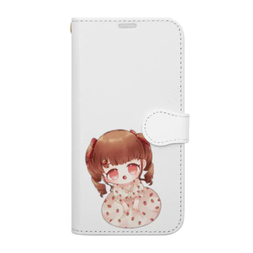 いちご　ワンピース　女の子 Book-Style Smartphone Case