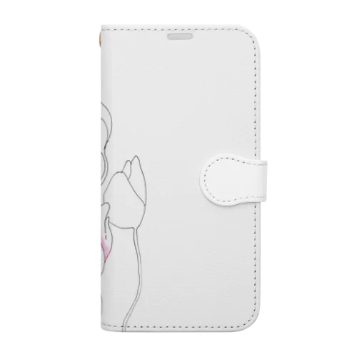 うすいピンクのチューリップ Book-Style Smartphone Case