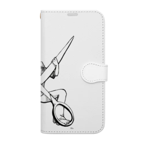 はさみ Book-Style Smartphone Case