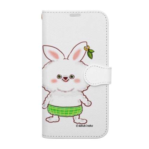 ウサギカップル Book-Style Smartphone Case