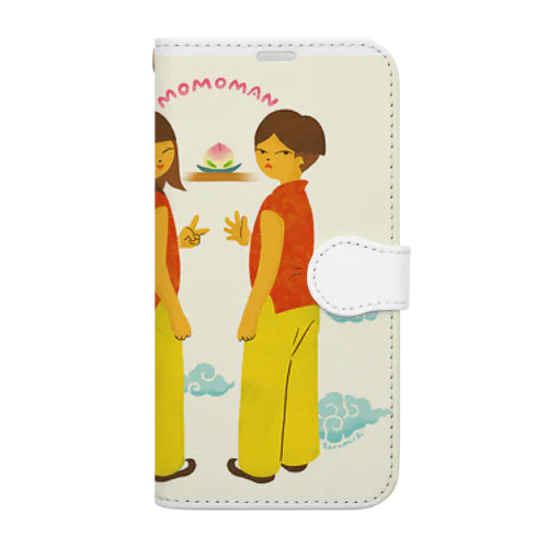 桃まんじゃんけん！ Book-Style Smartphone Case