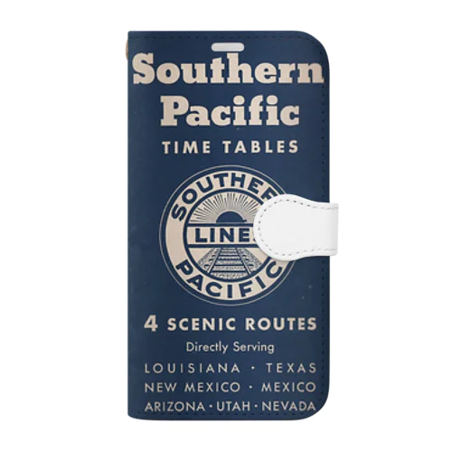 southern pacific 鉄道　時刻表 Book-Style Smartphone Case