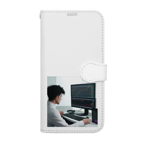 投資家男子 Book-Style Smartphone Case