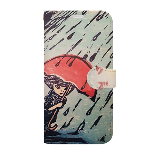 雨ニモマケズT Book-Style Smartphone Case