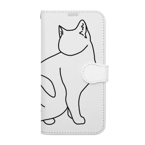 見返り美人な食パン(手帳型スマホケース) Book-Style Smartphone Case