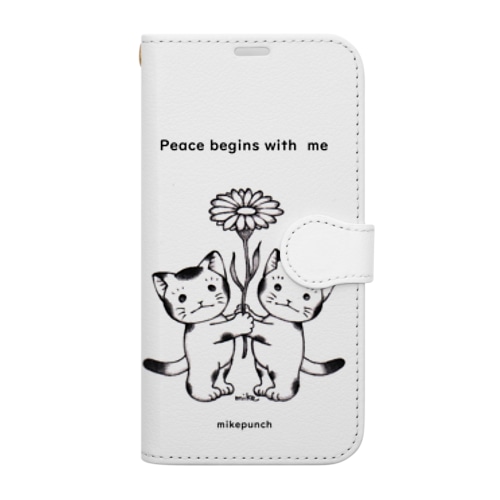 Peace begins with me おにぎりキッズ Book-Style Smartphone Case